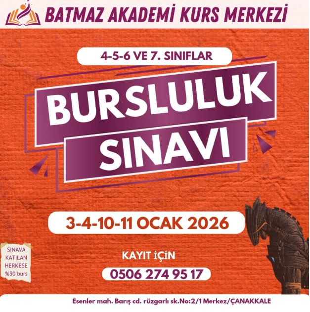 BATMAZ AKADEMİ KURS MERKEZİNDEN BURSLULUK SINAVI!